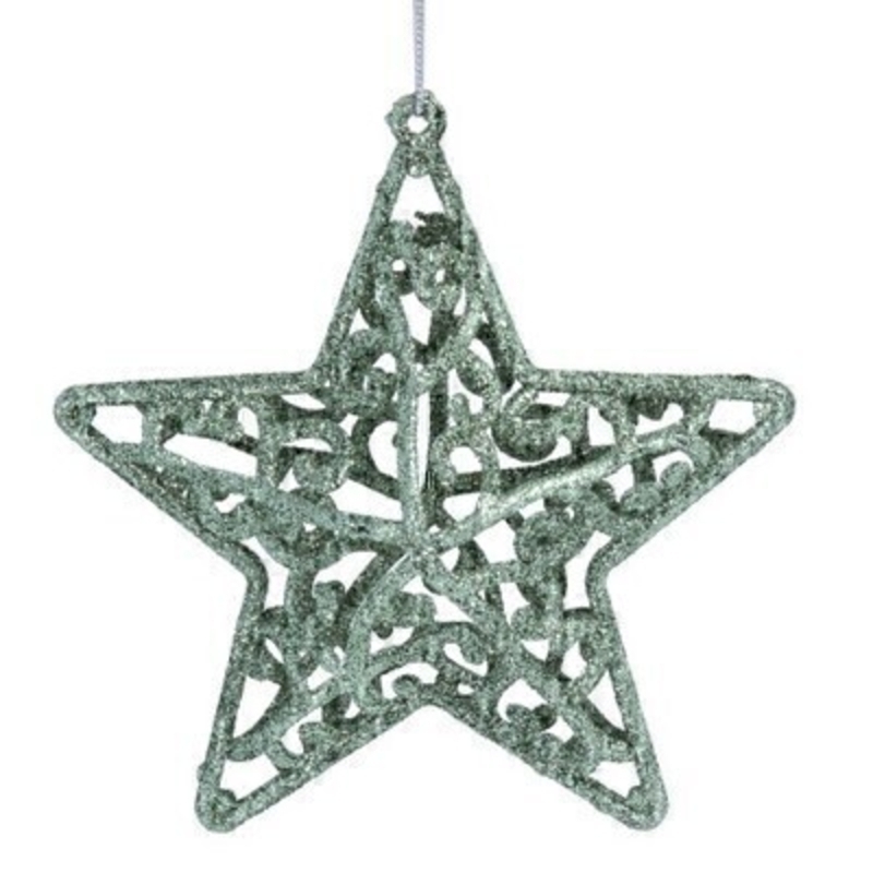 This beautiful pale green filgree star hanging decoration is from Designer Gisela Graham and would make a lovely addition to your Christmas Tree. This hanging decoration will delight for years to come. It will compliment any home and will bring Christmas cheer to children at Christmas time year after year. Remember Booker Flowers and Gifts for Gisela Graham Christmas Decorations. 